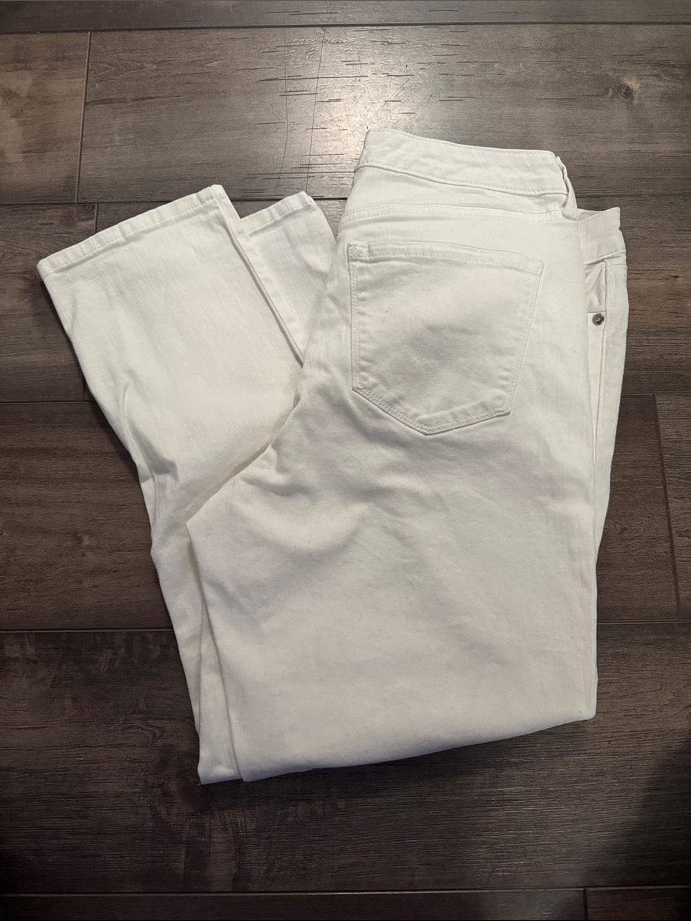 Nine West White Gramercy Crop Jeans